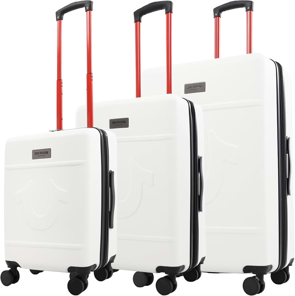 True Religion 3 Piece Luggage Sets, Hardshell Suitcase Set