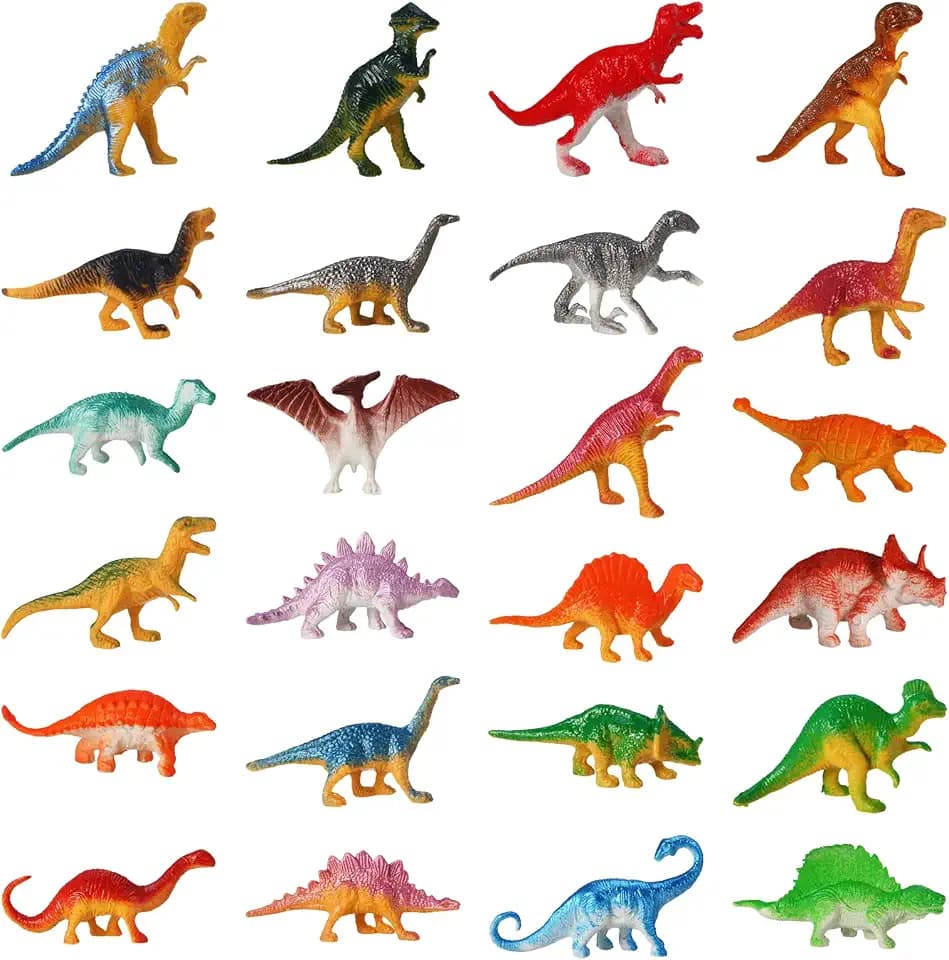 FANTESI 24 Stück Dinosaurier Figuren, Dinosaurier Spielzeug Klein 24 Stile