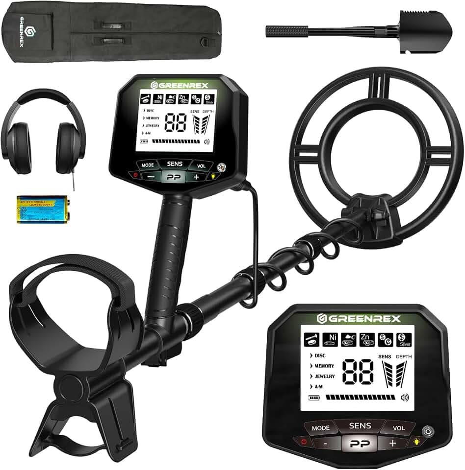 Metal Detector for Adults Professional, Waterproof Pinpoint, High Accuracy Gold and Silver Detection, Underwater and Beach Use, 10'' IP68 Coil, Bigger LCD, New Advanced DSP Chip, Black