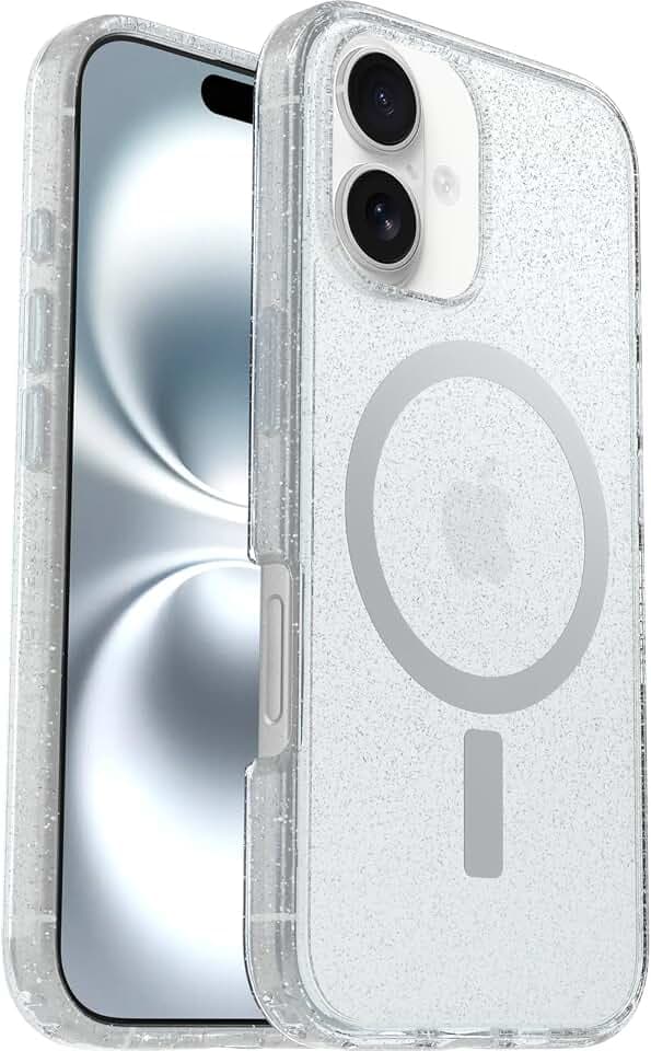 OtterBox Symmetry Series Clear MagSafe Case for iPhone 16, Shockproof, Drop Proof, Protective Thin Case, 3X Tested to Military Standard, Stardust