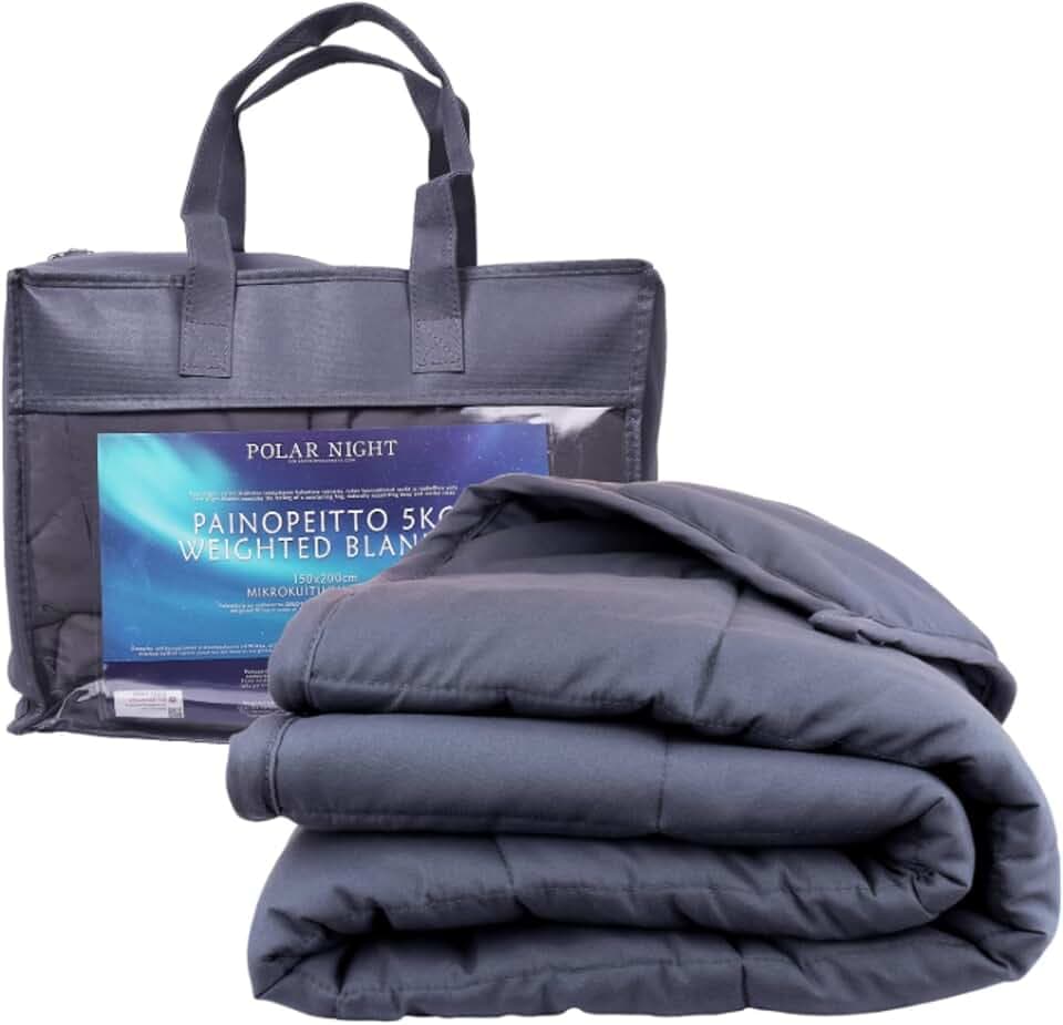 Polar Night Gewichtsdecke für Erwachsene 135 x 200 cm, 13kg - Weighted Blanket für tiefen Schlaf, Schwere Decke, Therapiedecke aus 100% Mikrofaser, Entspannungsdecke Oeko-TEX® 100 Standard Bettdecke