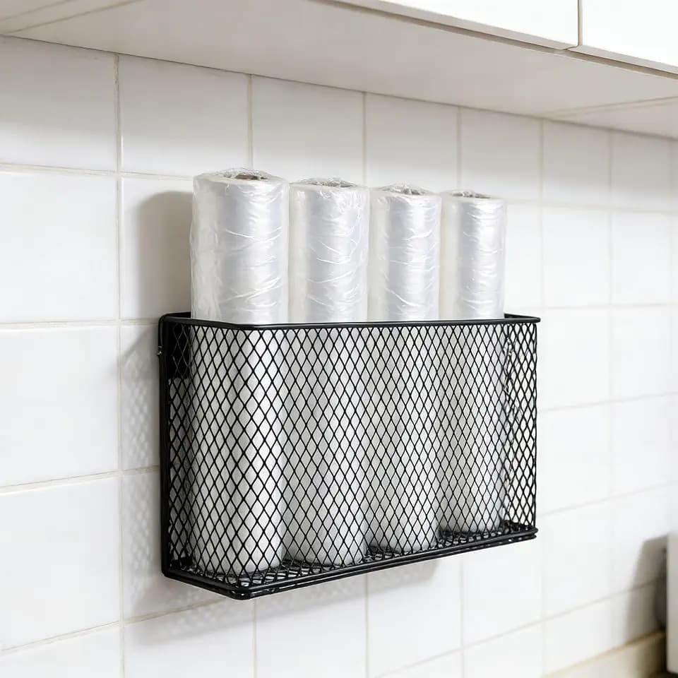 Küchenschranktür Aufbewahrungsbox Küchenschranktür Organizer, Wandmontierte Aufbewahrungsbox Badezimmer Organizer, Selbstklebendes Gewürzregal für Kühlschrank Spülbecken Bathroom Storage(24x15x7.5cm)