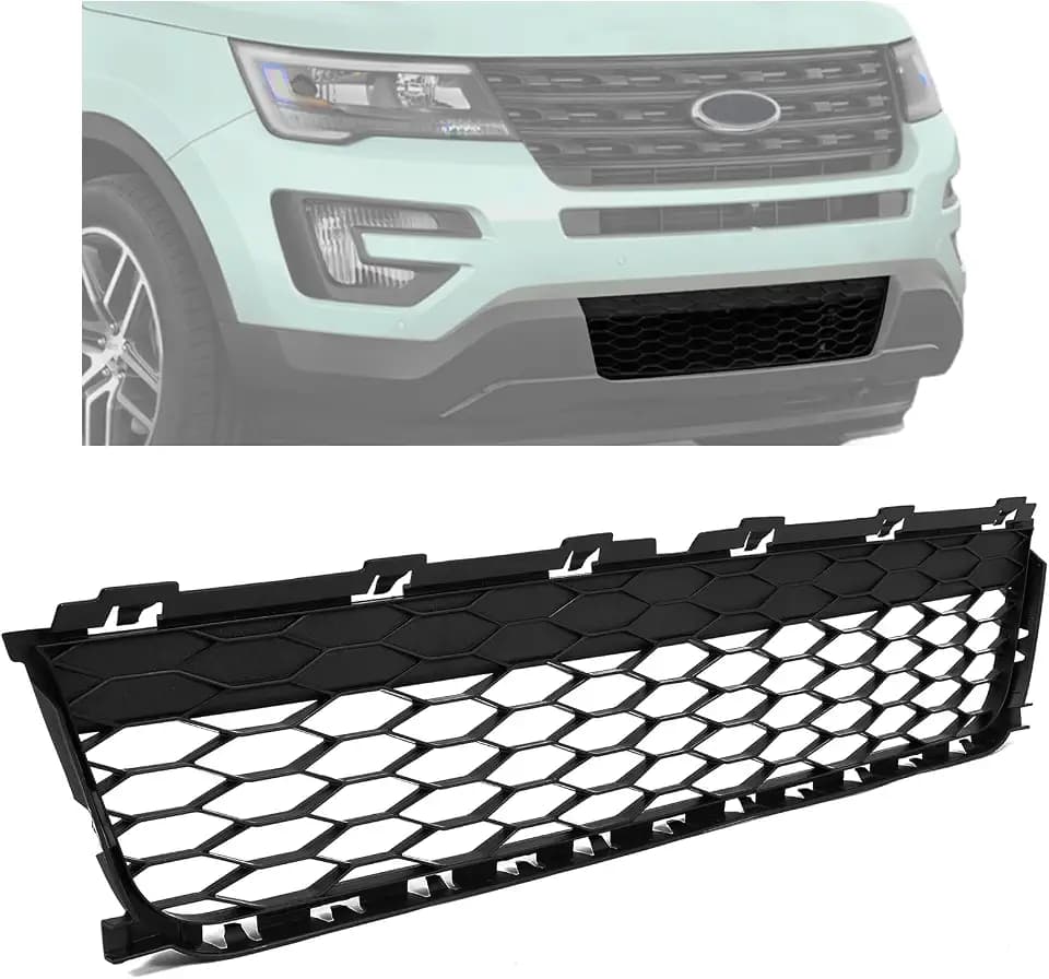 HECASA Bumper Grille Grill Compatible with 16-17 Explorer 16-19 Police