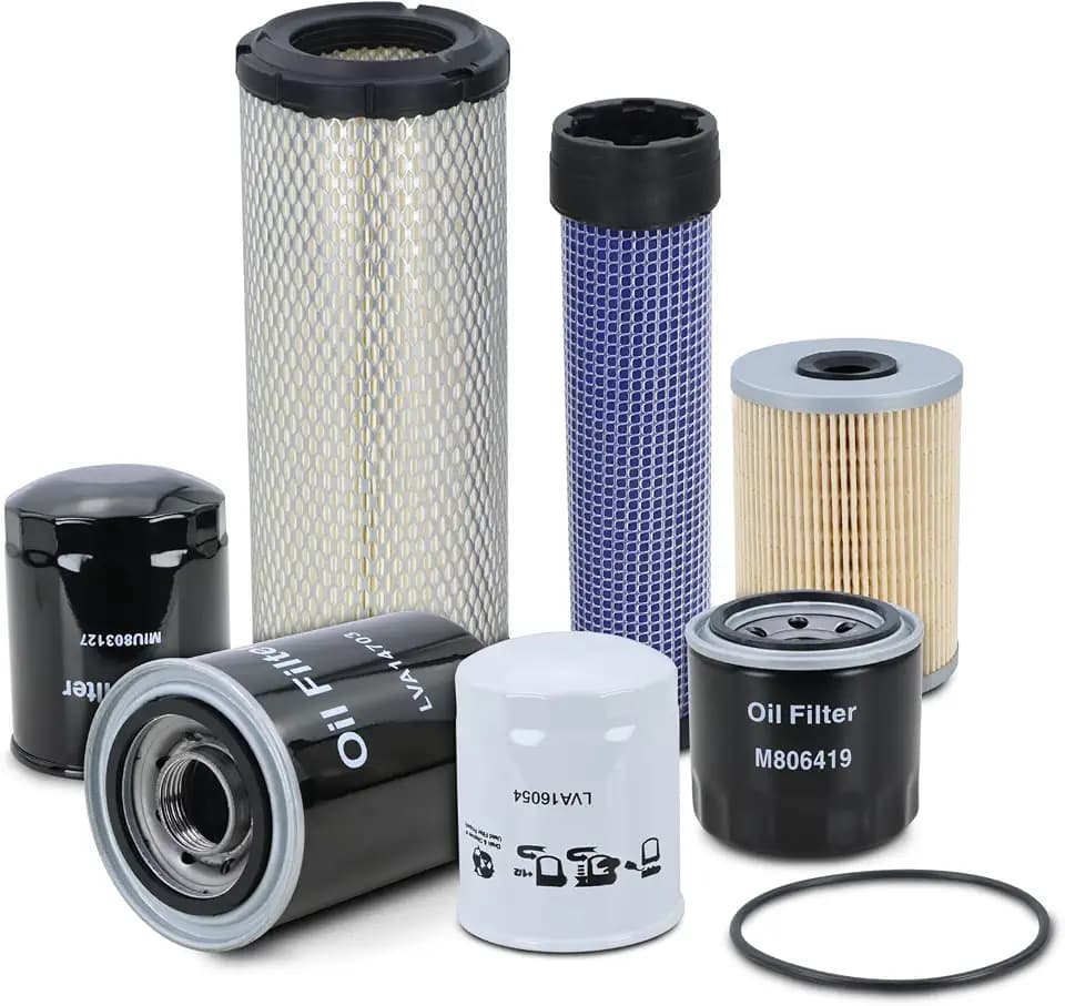 LVA21128 Maintenance Service Filter Kit fit for John Deere 3025E 3032E 3036E 3038E Compact Utility Tractor Replaces# LVA14703 LVA16054 M131802 M806419 MIU802421 MIU803127