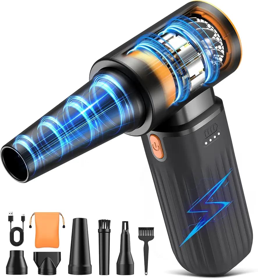 VASSON Compressed Air Duster 260000RPM, Cordless Ultra 3-Speed Adjustable