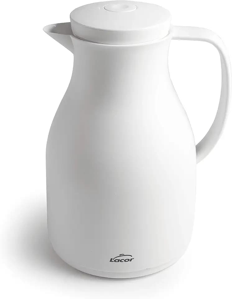 Lacor 62579 – BPA-freie Thermoskanne mit Doppelwand und Glasschicht...