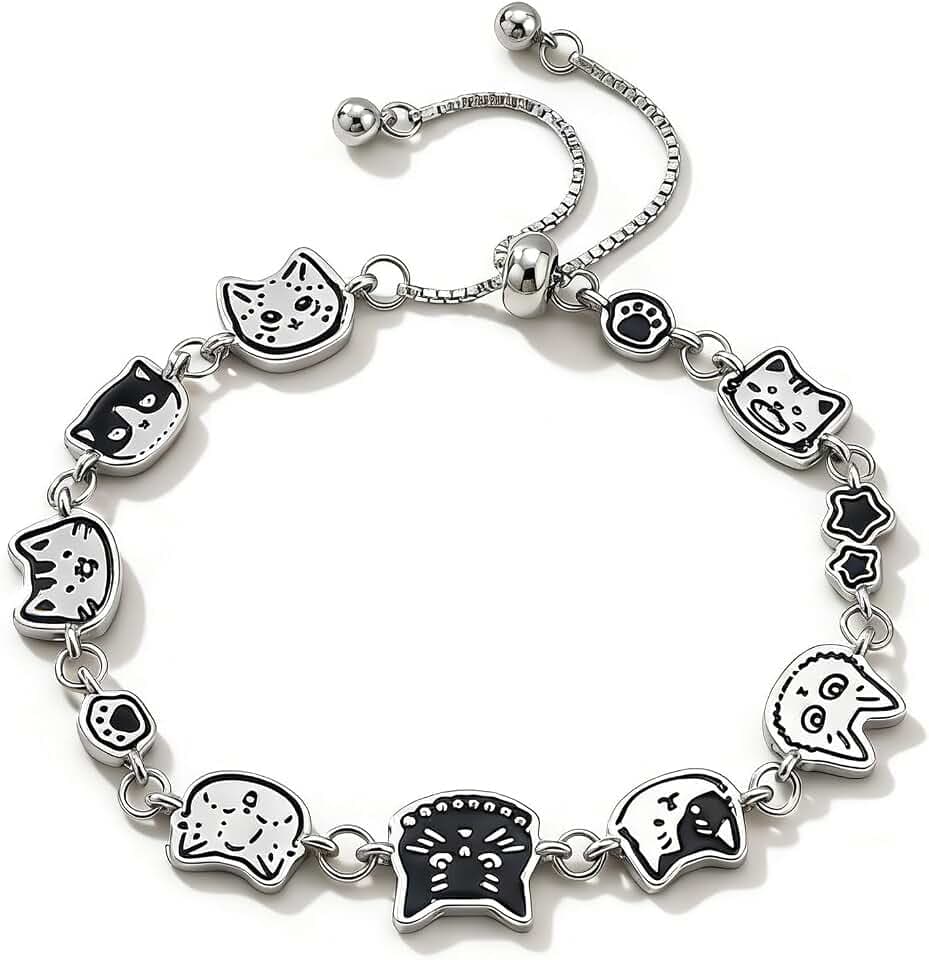 Cat Bracelets For Women Cat Lover Gifts For Women Cute Cats Themed Jewelry
