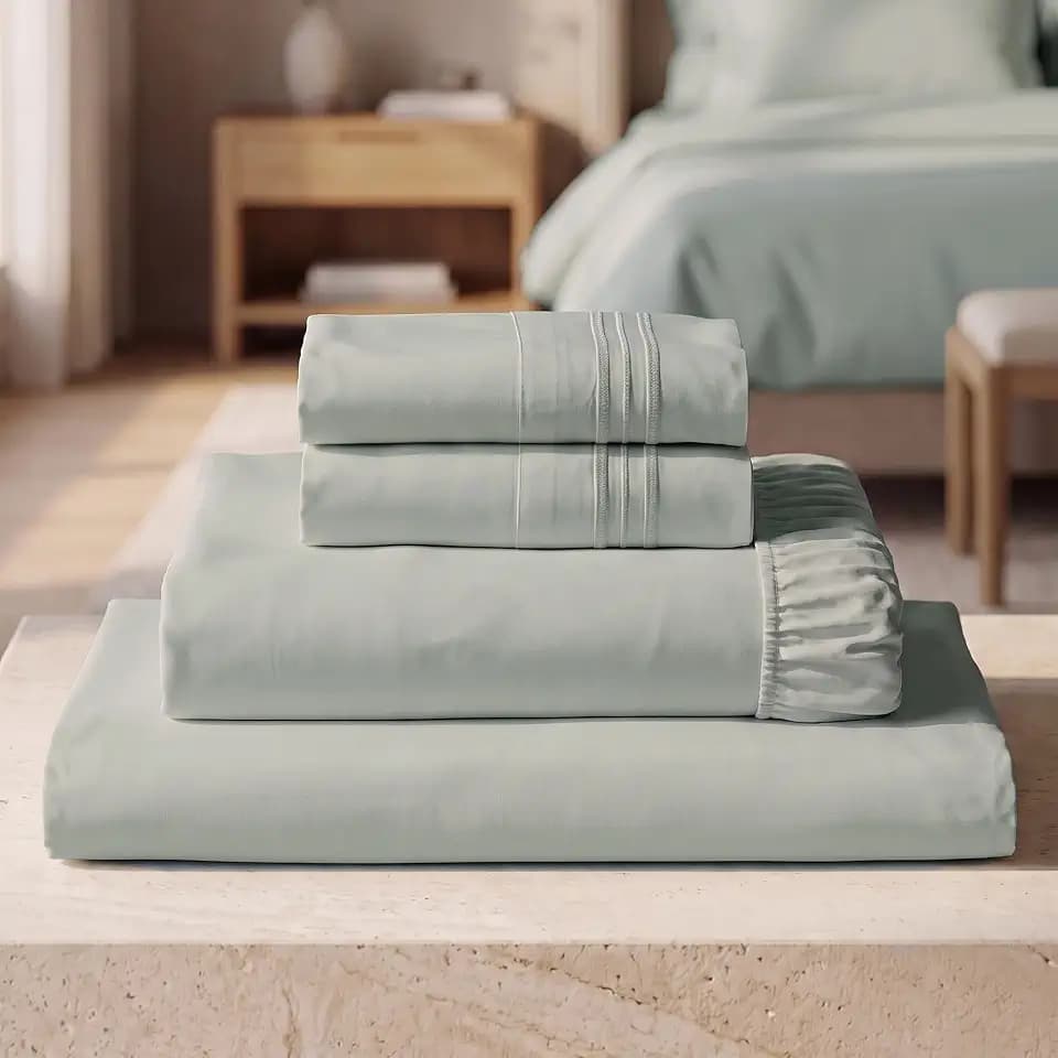 Mellanni Iconic 4-Piece, Ultra Soft Sheet Set (Full, Spa Mint)