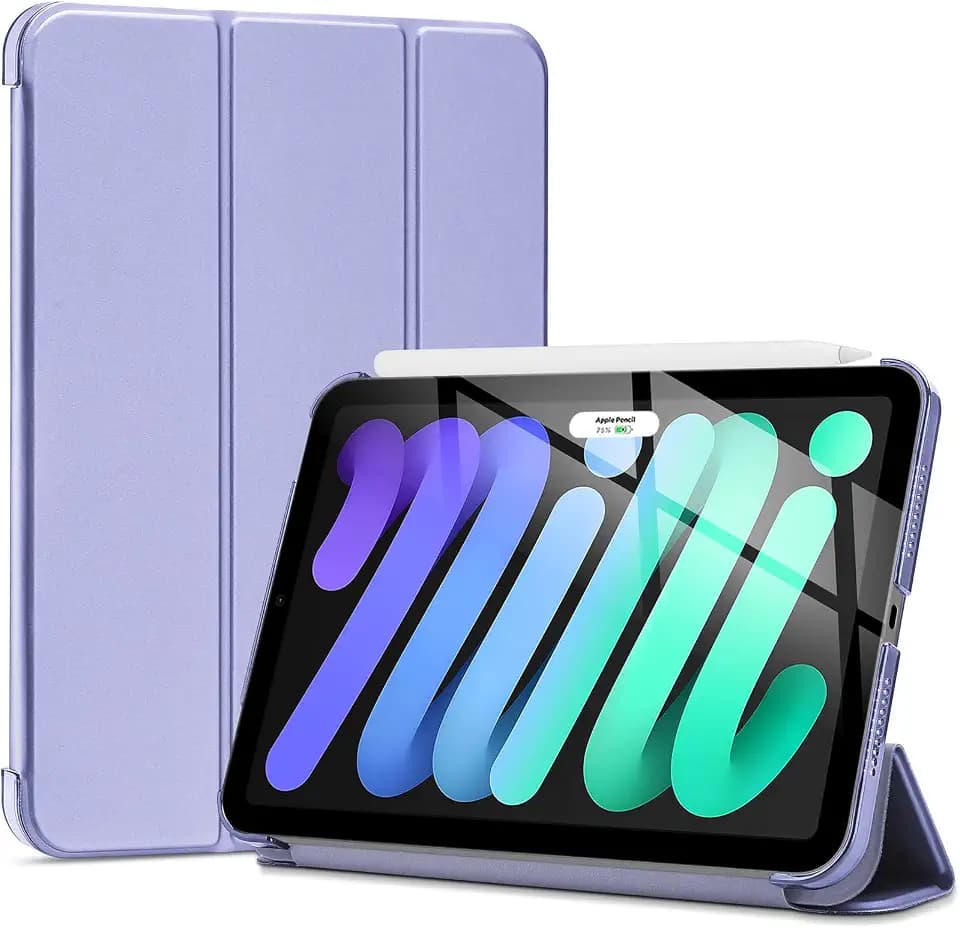 ProCase Smart Case for iPad mini 7 A17 Pro 2024/Mini 6 2021 8.3" -Lightpurple