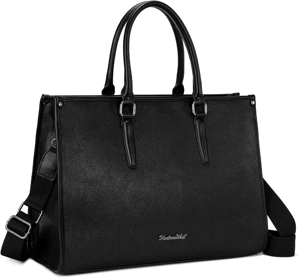 Montana West Laptop Tote Bag for Women 15.6 Inch Computer Bags Business Office Work Briefcase With Adjustable Shoulder Strap