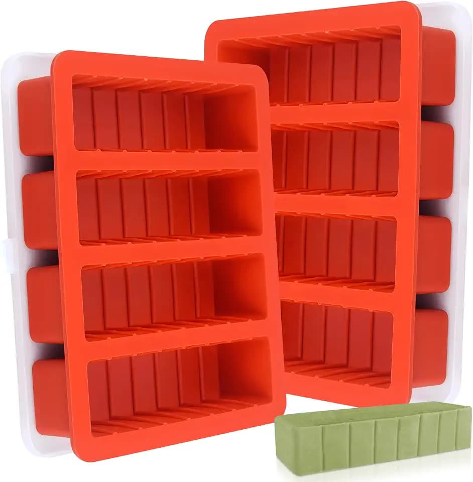 2Pcs Silicone Butter Tray with Lid, Non-Stick Silicone Butter Mold with Lids for Making Butter, Standard Butter Mold Size for Homemade Butter (Standard with Scale Markings(Lid))