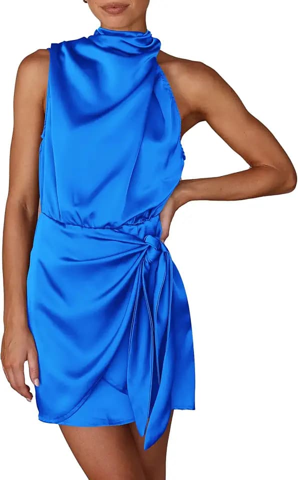 PRETTYGARDEN Women's Formal Short Satin Cocktail Dress