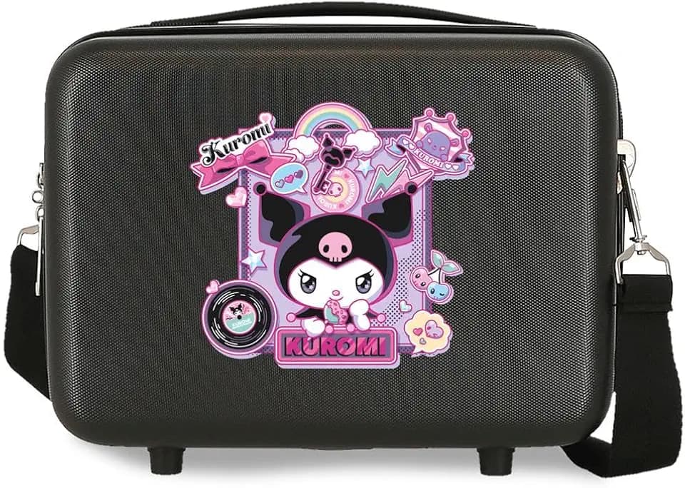 Sanrio Kuromi Wonder Fest Nececer, anpassungsfähig, schwarz, 29 x 21 x 15 cm, starrer ABS, 9,1 l, 0,8 kg