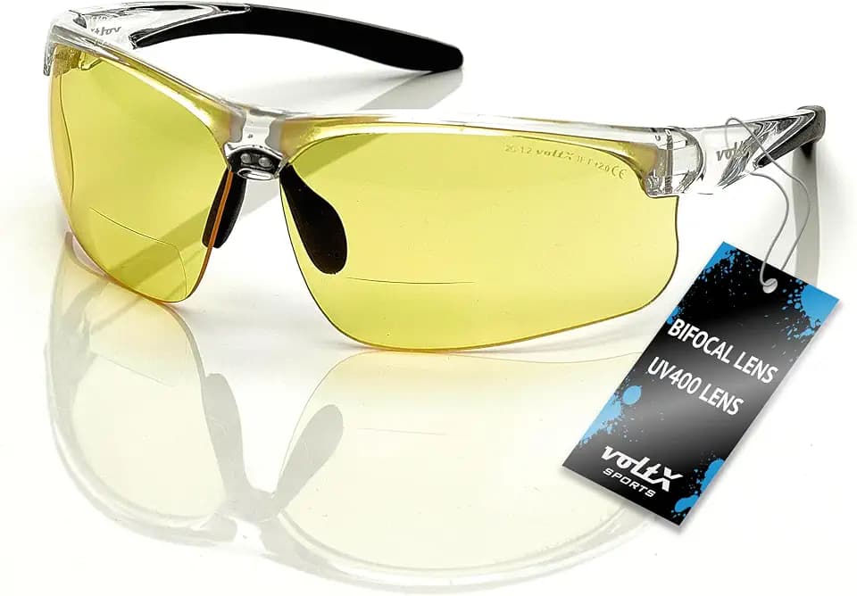 voltX ULTIMATE SPORTS Yellow Bifocal Reading Safety Glasses +1.5 Dioptre