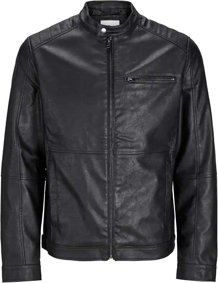 JACK & JONES Herren Jjedylan Pu Biker Jacket Noos Bikerjacke (1er Pack)