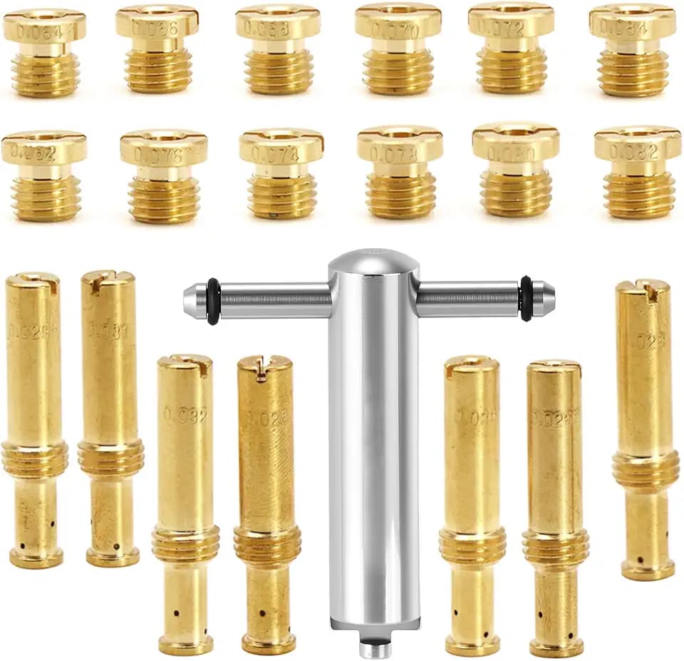 19 Pieces Jet Assortment Kit with Main Jet Tool for Carburetor Replacement Parts for S&S Cycle Super B E G Carbs Carburetors