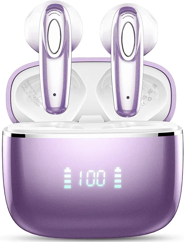 Bluetooth Kopfhörer, Kopfhörer Kabellos Bluetooth 5.3 In Ear Kopfhörer mit 4 ENC Mic, Kabellose Kopfhörer 14.2 mm Treiber Stereo, Wireless Earbuds 40Std, IP7 Wasserdicht Ohrhörer, LED Anzeige Grüner