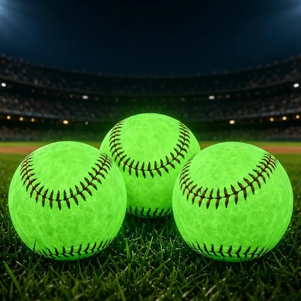 3PCS Light Up Baseball Glow in The Dark Official Size Balls