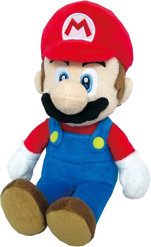 Little Buddy Super Mario All Star Collection 1414 Mario Stuffed Plush, Multicolored,9.5"