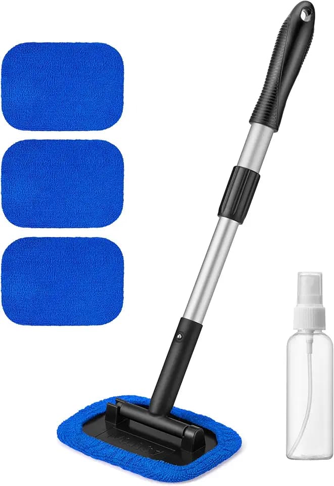 AstroAI Windshield Cleaner Extendable 180° Rotating Handle, Blue