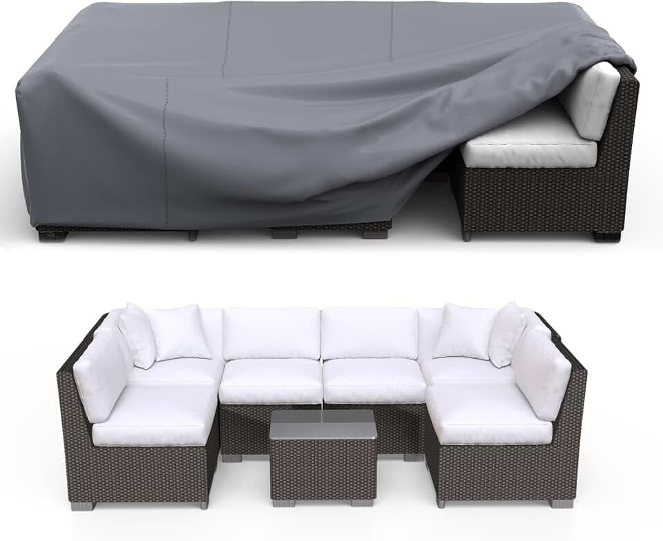 Waterproof Outdoor Patio Furniture Covers 78"L×62"W×30"H Grey