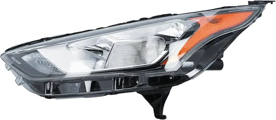 Replacement Driver Left Side Black Trims Halogen Headlight Headlamp for Ford Transit Connect from 2019 to 2023