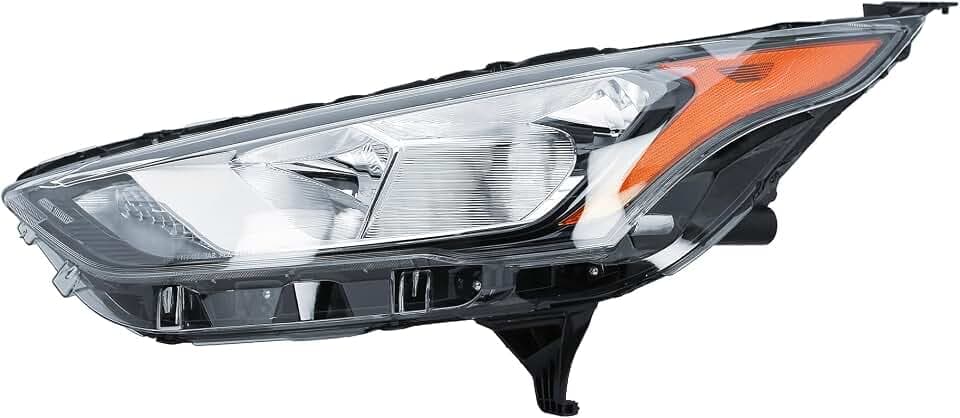 Replacement Driver Left Side Black Trims Halogen Headlight Headlamp for Ford Transit Connect from 2019 to 2023