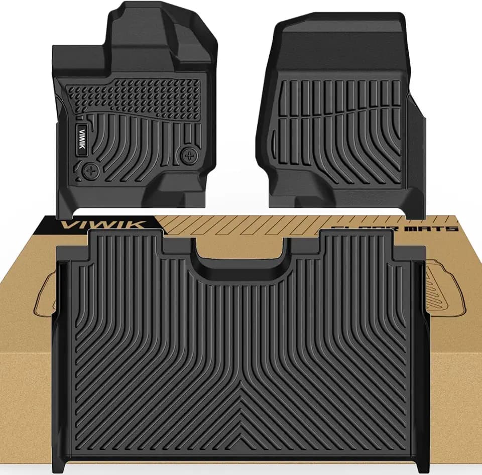 VIWIK TPE Floor Mats Full Set for 2015-2025 2026 Ford F-150 SuperCrew