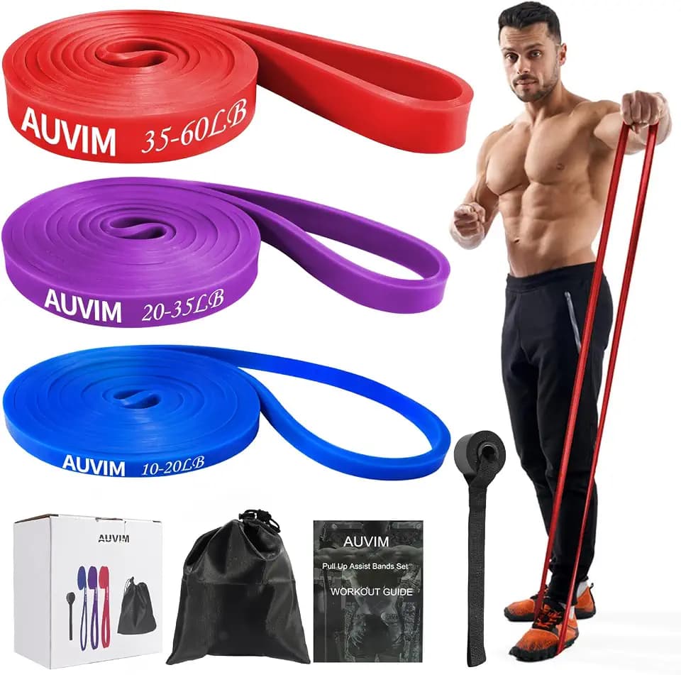 Widerstandsbänder Set Fitnessbänder 3 Verschiedene Stufen von Widerstandsbändern für Krafttraining,Stretching,Calisthenics, Cross-Fitness,Pilates,Yoga