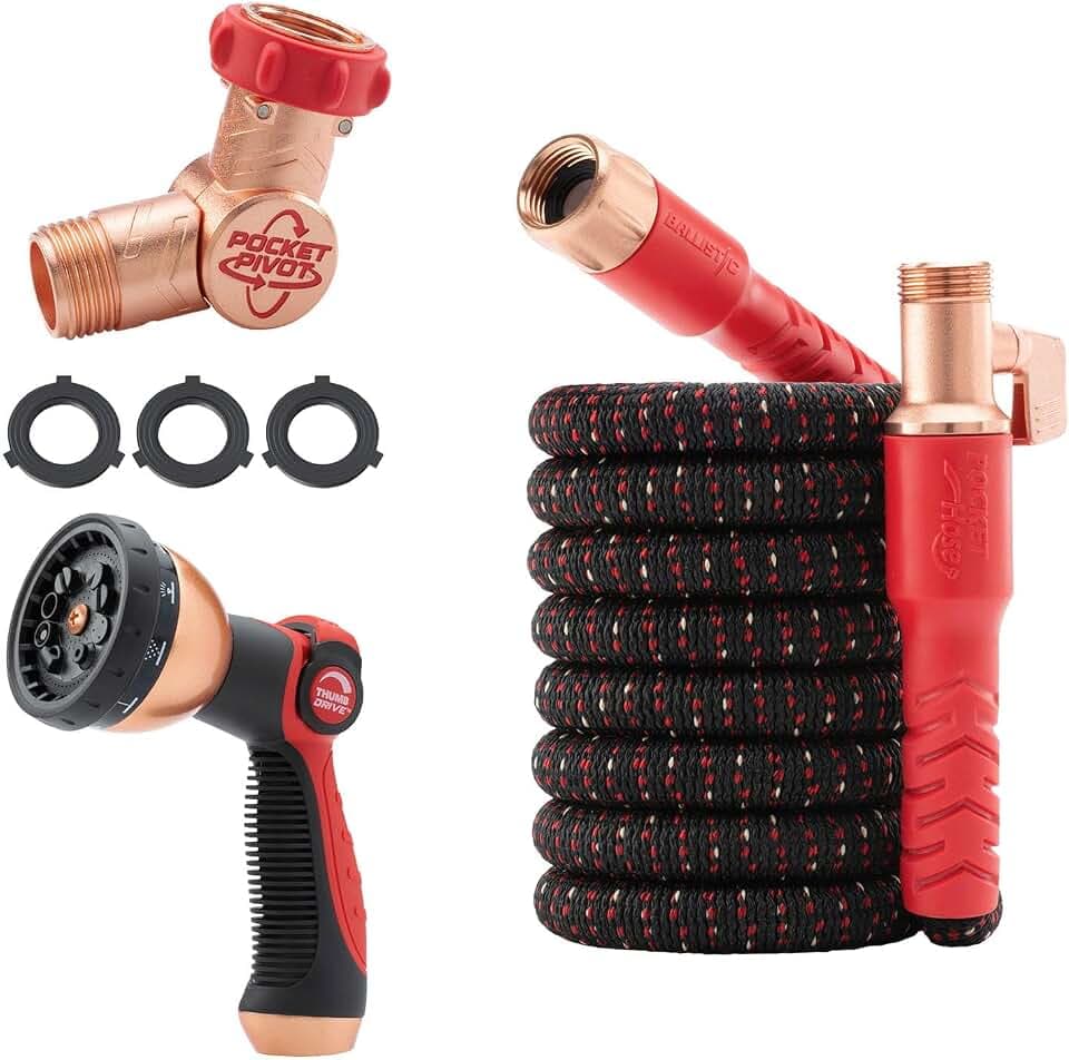 Pocket Hose Ballistic 25 FT Expandable Garden Hose, No-Kink, As Seen on TV