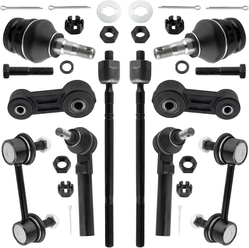 10Pcs Front Rear Sway Bar Outer Inner Tie Rod End Lower Ball Joint Kit for Subaru BAJA 2003-2006, Stabilizer Bar Link Ball Joint Suspension Kit fit for Subaru Legacy, Outback 2002 2003 2004