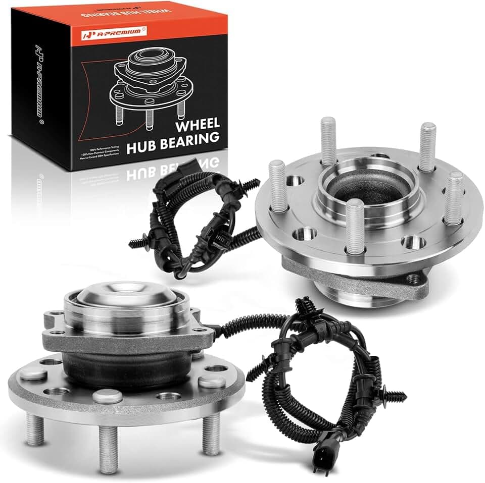 A-Premium 2 x Rear Wheel Bearing and Hub Assembly with ABS & 5-Lug