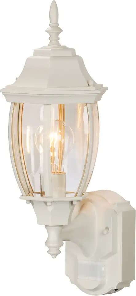 Globe Electric Heath Zenith HZ-4192-WH Six-Sided Die-Cast Aluminum Lantern, White with Beveled Glass, Bulb Not Included