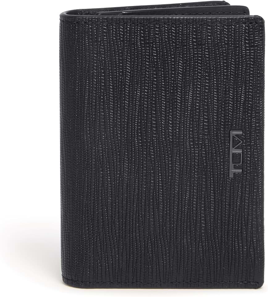 TUMI Mens Nassau Gusseted Leather Card Case