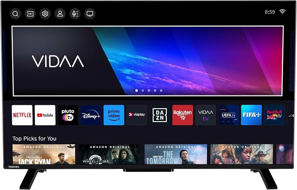 Toshiba 43UV2363DG Fernseher 43 Zoll VIDAA Smart TV mit 4K UHD Auflösung
