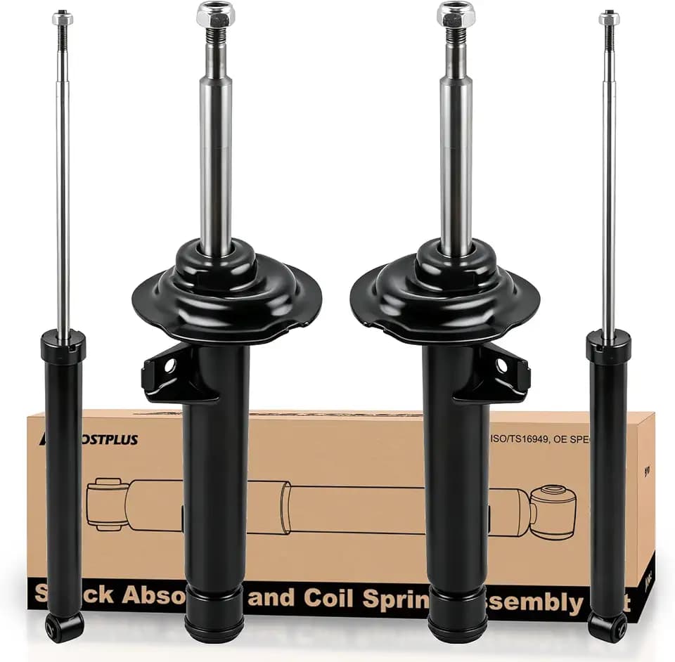 MOSTPLUS 4pcs Rear Front Struts Shocks Shock Absorber Compatible with 1999-2006 BMW 323i 323ci 325ci 328ci 328i 330ci 330i 334615 334614