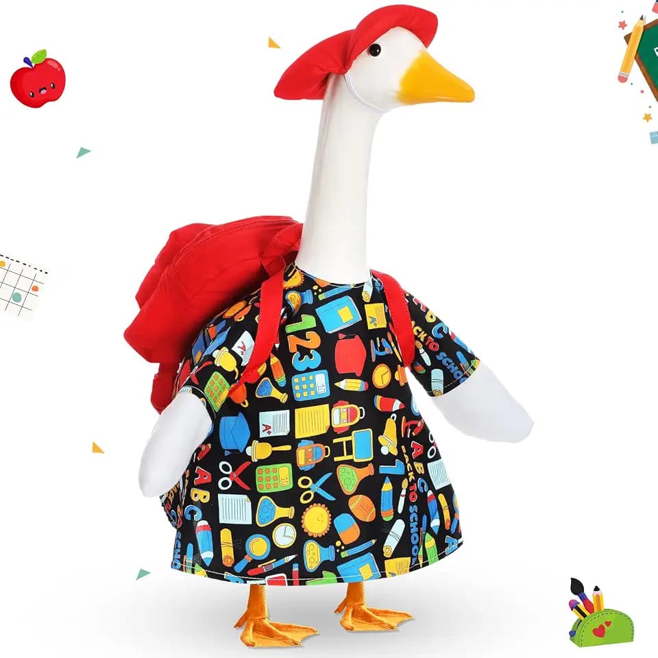 FuWeave Back to School Porch Goose Outfit Set