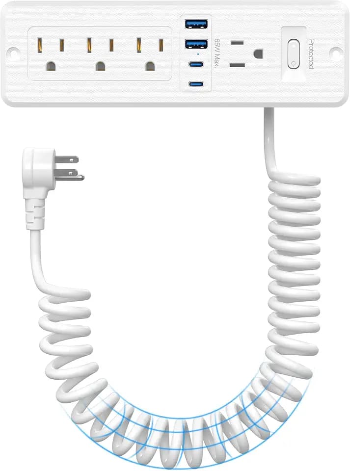 Drawer Outlet Kit 65W USB C, Furniture Recessed Power Strip