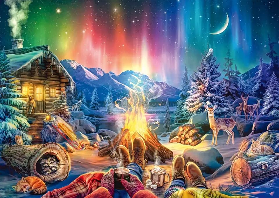 Schmidt Spiele 59787 Lagerfeuerromantik unterm Sternenhimmel, 1000 Teile Puzzle