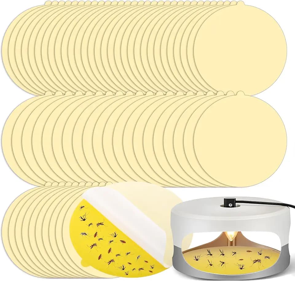 60 Pack Flea Trap Refills, 7.1" Replacement Glue Boards