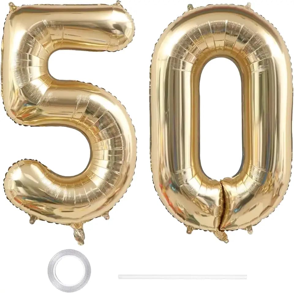 GoldRock XXL Luftballon 50 Geburtstag Deko, Deko 50 Geburtstag Frau Mann
