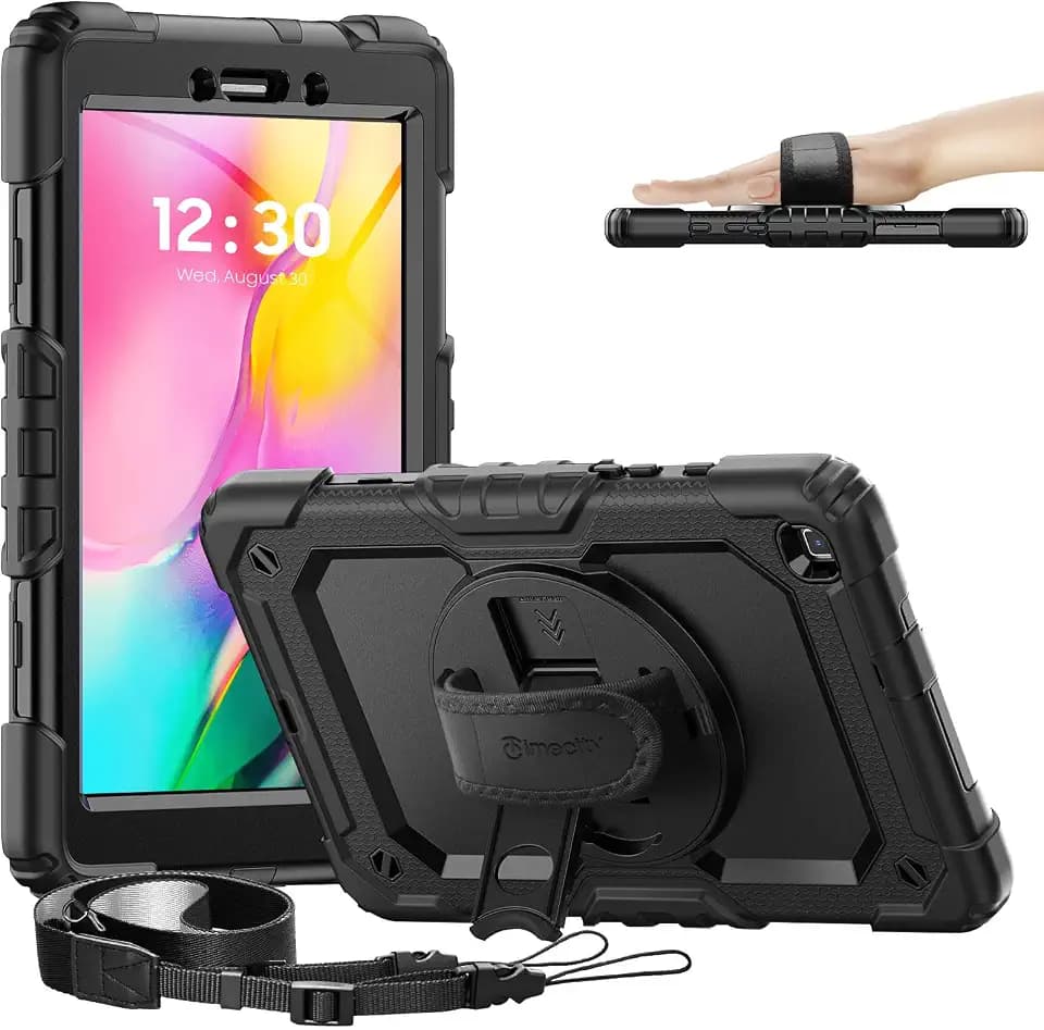 Timecity Case for Samsung Galaxy Tab A 8.0 2019 SM-T290/ T295/ T297, Black