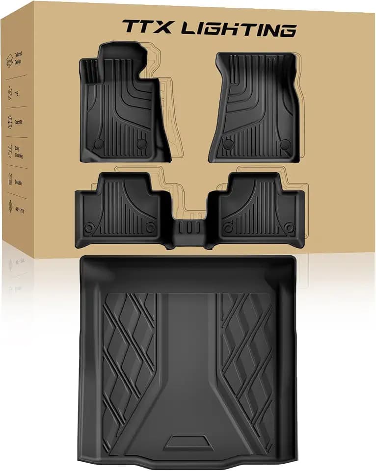 TTX LIGHTING Floor Mats & Cargo Mat for BMW 3 Series Sedan 2019-2026