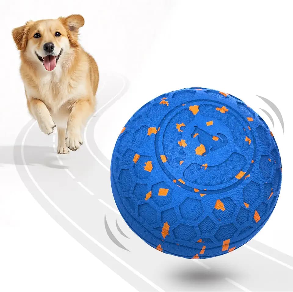Fsitego Dog Balls: Interactive Dog Ball Auto Rolling - Interactive Dog Toys for Aggressive Chewers - Bouncy & Throwable, Type-C Rechargeable, Washable, for Small & Medium & Large Dogs – Blue