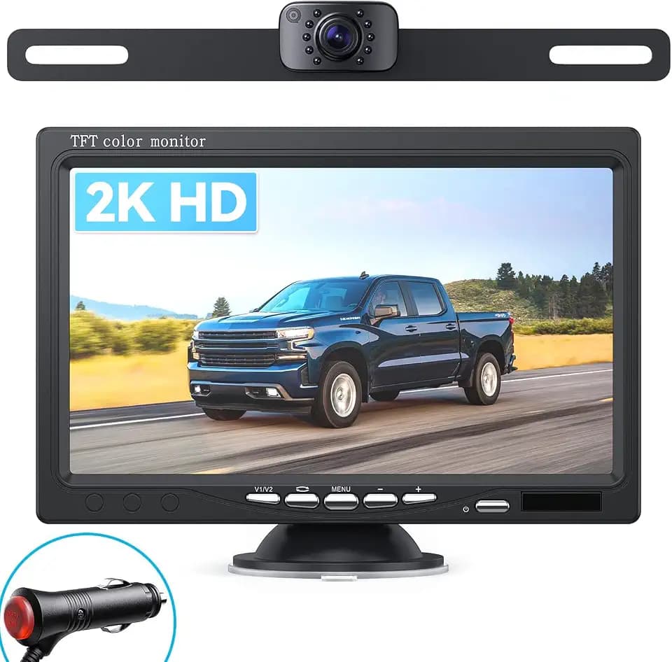 eRapta Backup Camera for Truck 7''HD 2K Front/Rear View Monitor kit