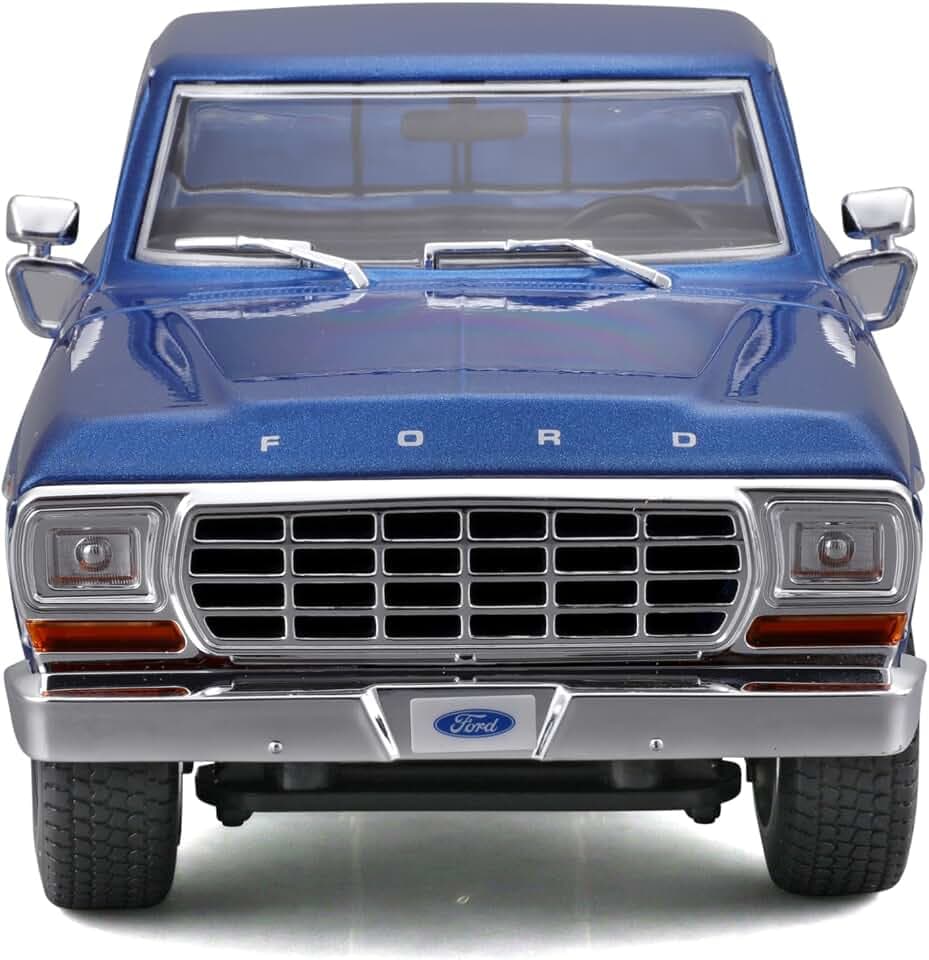 MAISTO 1:20 Ford F150 Pick-Up Blau und Weiß – Miniatur-Fahrzeug, Metall, Geschenk für Kinder – ab 3 Jahren, Fantasie-, Kreativitäts- und Abenteuer-Spiel, M31462B