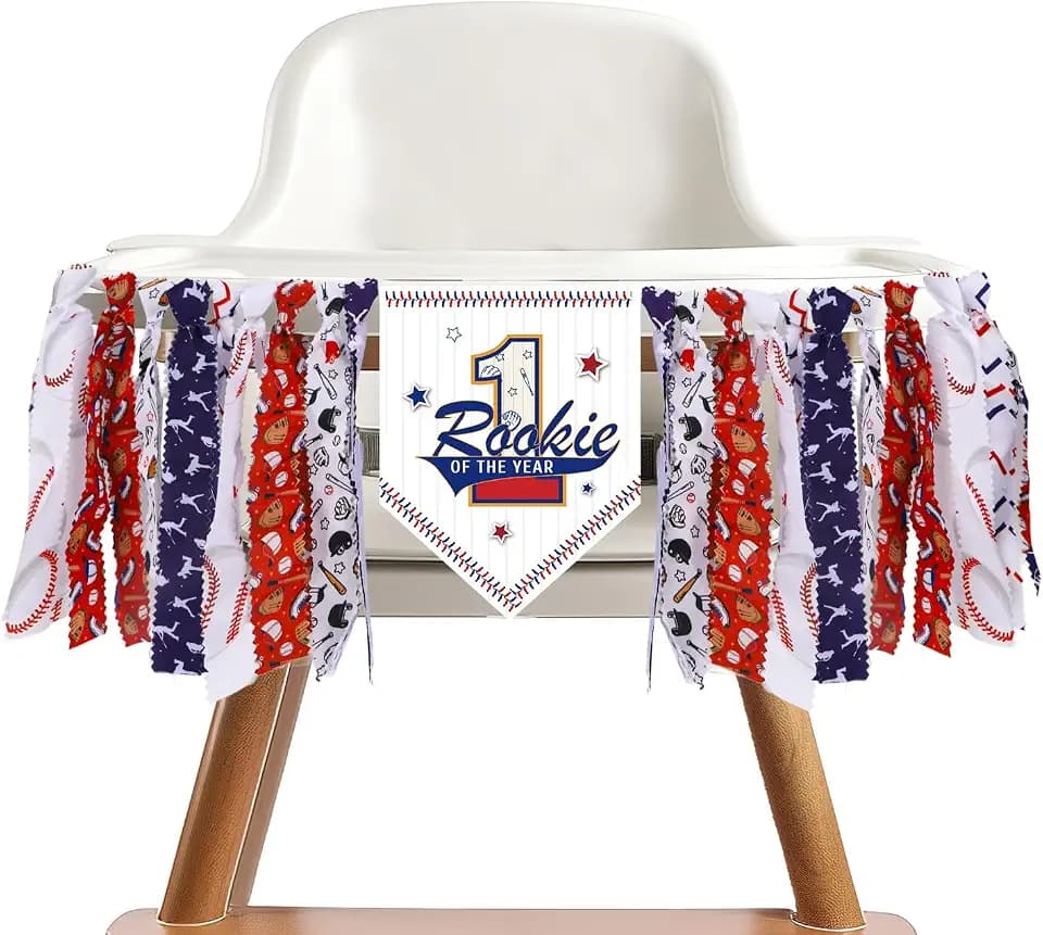 Baseball 1st Birthday Decor, Rookie of The Year High Chair Banner