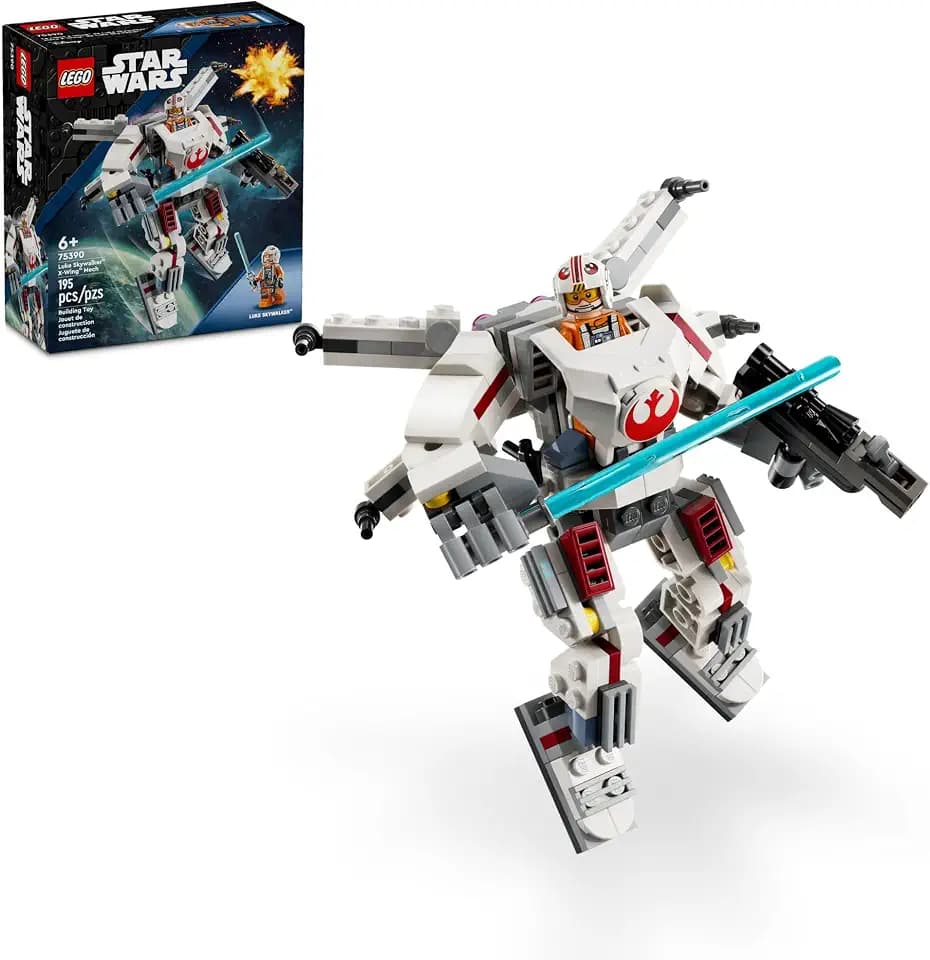 LEGO Star Wars Luke Skywalker X-Wing Mech, baubare Star Wars Actionfigur mit Luke Skywalker Spielzeug, Sammel-Bauset für Kinder, kreatives Star Wars Geschenk für Jungen und Mädchen ab 6 Jahren, 75390