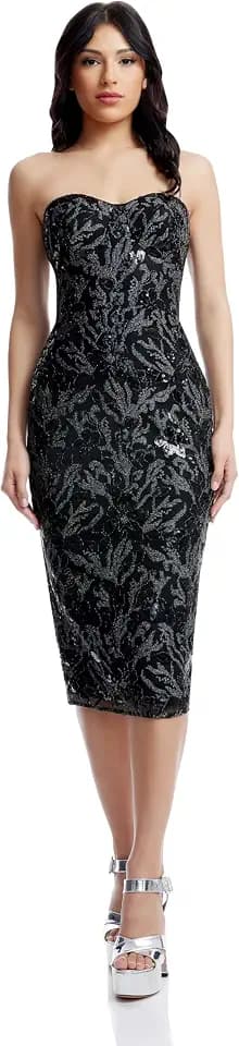 Dress The Population Women's Irina Bodycon Midi Dress