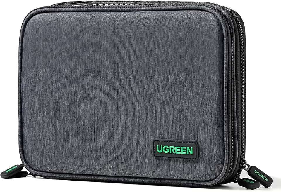 UGREEN Elektronik Tasche Reise Organizer Kabeltasche Travel Kabel Organizer Elektronische Zubehör Case Travel Organisator Festplattentasche für Powerbank, Kabel, Akku, Karte, Handy usw.